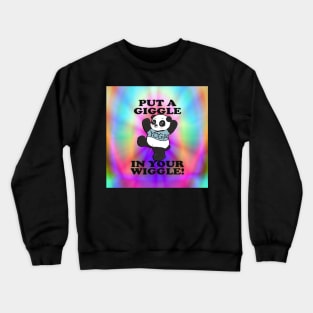 Panda Yoga Funny, PUT A GIGGLE IN YOUR WIGGLE, Gift Pose Exercise, Workout Crewneck Sweatshirt